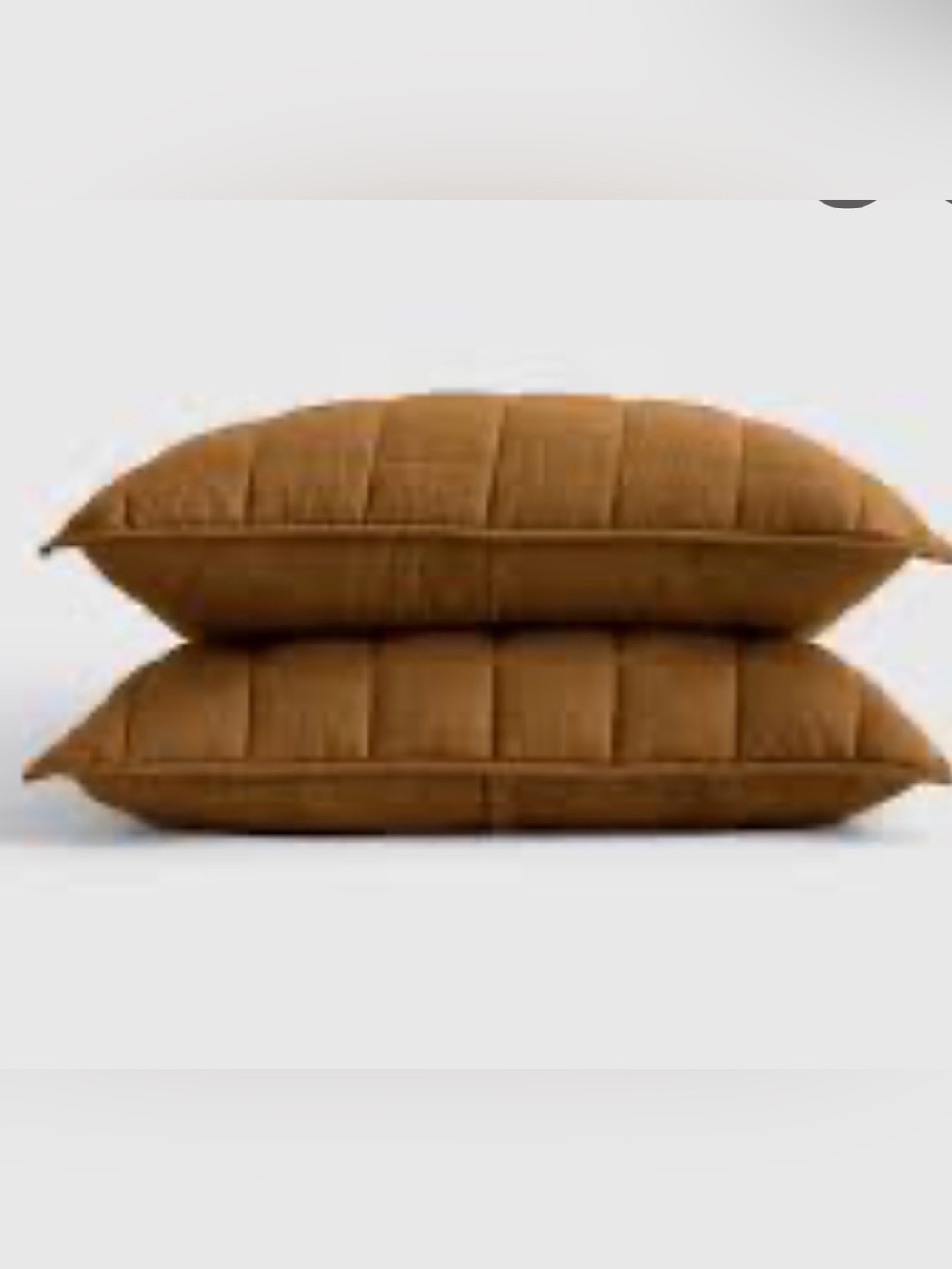 Quince European Linen Box Quilted Sham Set Standard Warm Brown - Picture 2 of 13